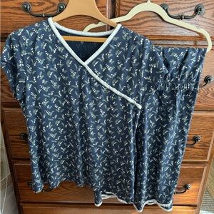 Garnet Hill Asian Wrap Pajamas